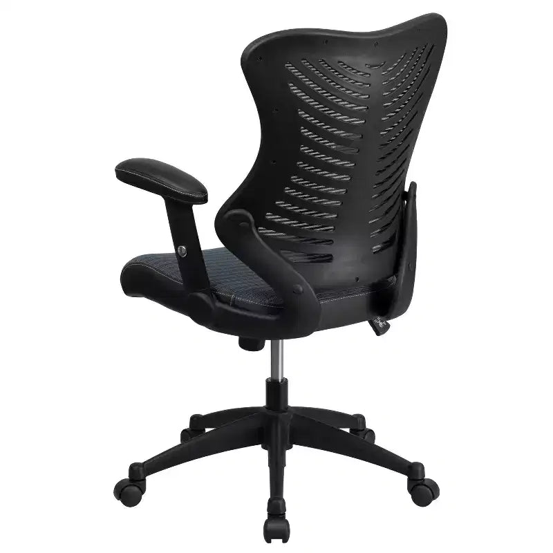 Chaise de bureau ergonomique pivotante Flash Furniture Executive Designer Mesh à dossier haut avec accoudoirs réglables
