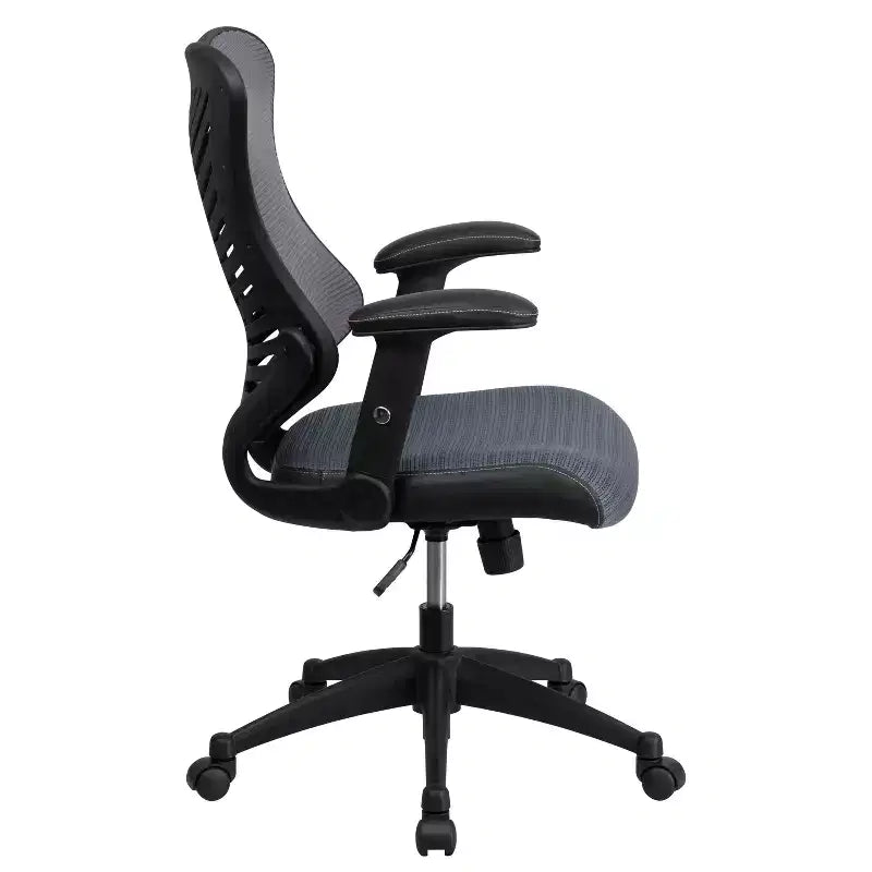 Chaise de bureau ergonomique pivotante Flash Furniture Executive Designer Mesh à dossier haut avec accoudoirs réglables