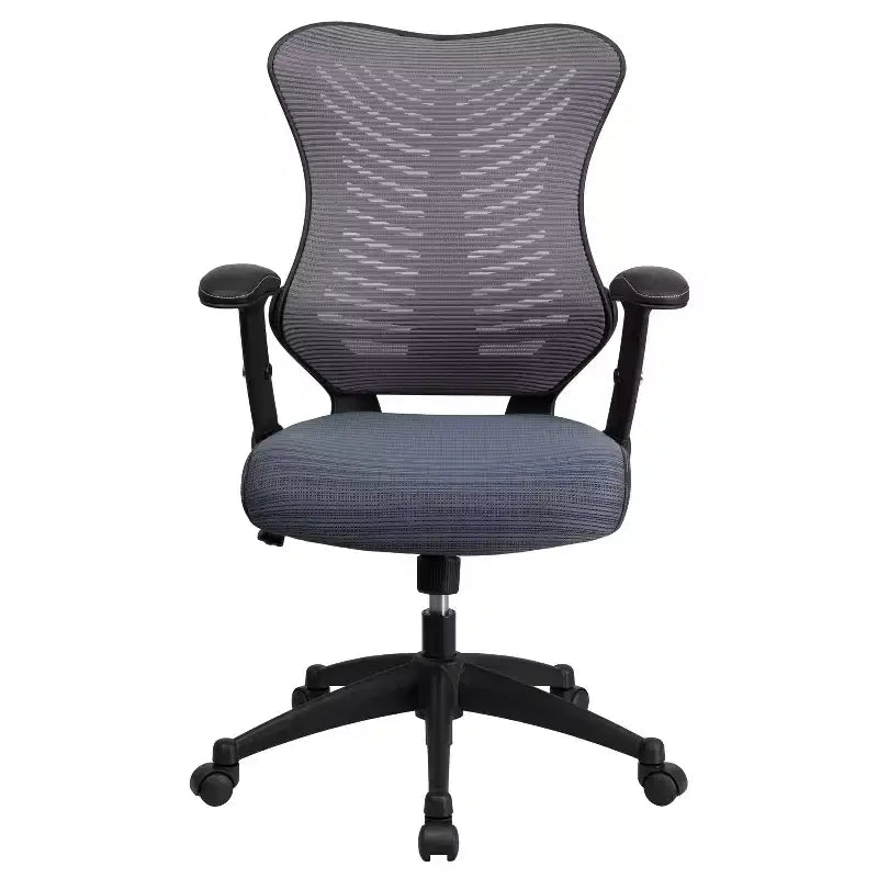 Chaise de bureau ergonomique pivotante Flash Furniture Executive Designer Mesh à dossier haut avec accoudoirs réglables