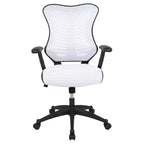 Chaise de bureau ergonomique pivotante Flash Furniture Executive Designer Mesh à dossier haut avec accoudoirs réglables