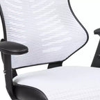 Chaise de bureau ergonomique pivotante Flash Furniture Executive Designer Mesh à dossier haut avec accoudoirs réglables