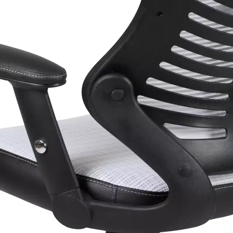 Chaise de bureau ergonomique pivotante Flash Furniture Executive Designer Mesh à dossier haut avec accoudoirs réglables