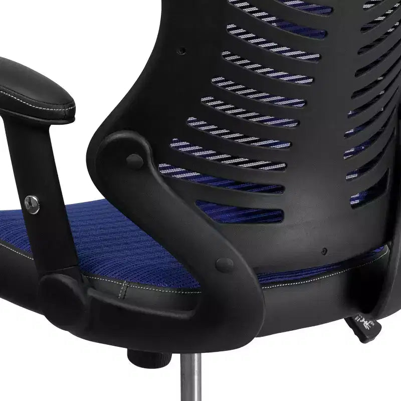 Chaise de bureau ergonomique pivotante Flash Furniture Executive Designer Mesh à dossier haut avec accoudoirs réglables