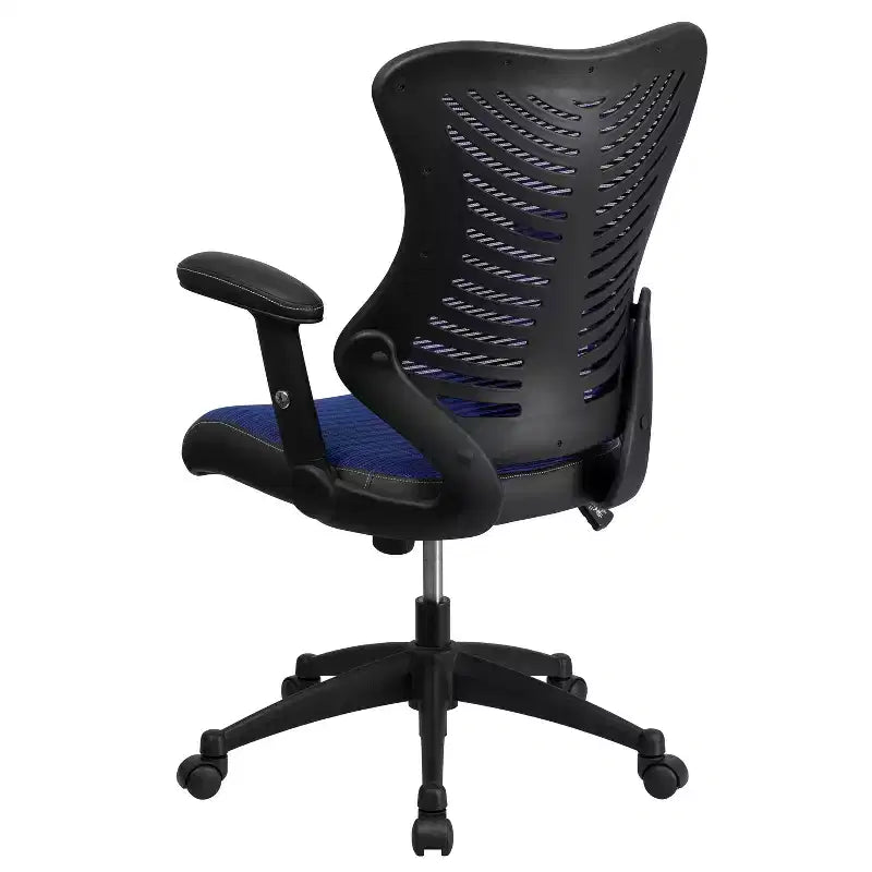 Chaise de bureau ergonomique pivotante Flash Furniture Executive Designer Mesh à dossier haut avec accoudoirs réglables