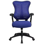 Chaise de bureau ergonomique pivotante Flash Furniture Executive Designer Mesh à dossier haut avec accoudoirs réglables