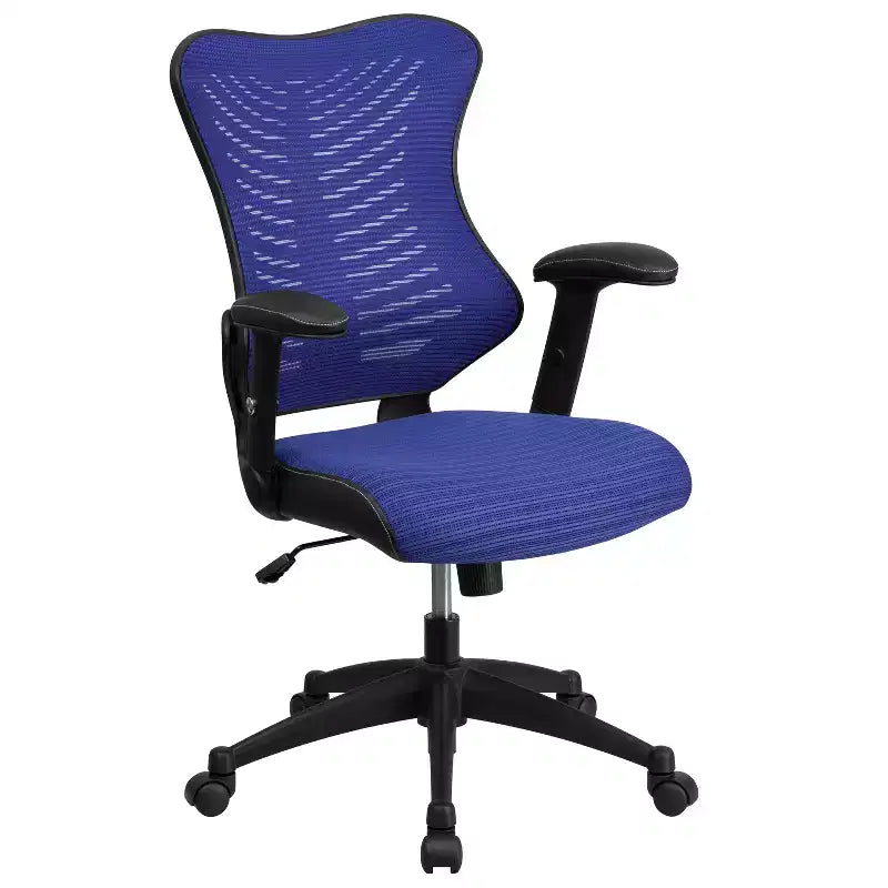 Chaise de bureau ergonomique pivotante Flash Furniture Executive Designer Mesh à dossier haut avec accoudoirs réglables