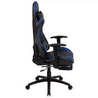 Chaise de jeu Flash Furniture X30 Chaise de bureau ergonomique de course avec dossier entièrement inclinable et repose-pieds coulissant en cuir souple rouge