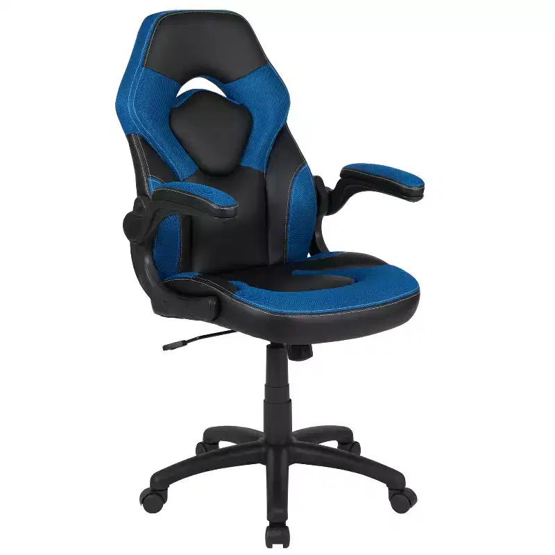 Fauteuil de bureau ergonomique pivotant réglable Flash Furniture X10 pour gamer avec accoudoirs relevables