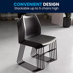 Chaise empilable Flash Furniture série HERCULES, capacité 300 kg, avec dossier aéré et piètement luge thermolaqué