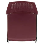 Chaise empilable Flash Furniture série HERCULES, capacité 300 kg, avec dossier aéré et piètement luge thermolaqué