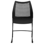 Chaise empilable Flash Furniture série HERCULES, capacité 300 kg, avec dossier aéré et piètement luge thermolaqué
