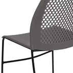 Chaise empilable Flash Furniture série HERCULES, capacité 300 kg, avec dossier aéré et piètement luge thermolaqué