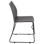 Chaise empilable Flash Furniture série HERCULES, capacité 300 kg, avec dossier aéré et piètement luge thermolaqué