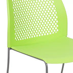 Chaise empilable Flash Furniture série HERCULES, capacité 300 kg, avec dossier aéré et piètement luge thermolaqué