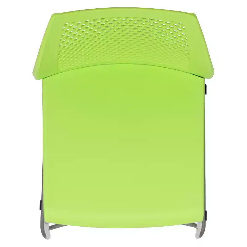 Chaise empilable Flash Furniture série HERCULES, capacité 300 kg, avec dossier aéré et piètement luge thermolaqué