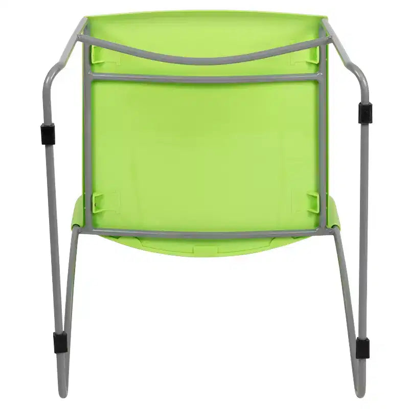 Chaise empilable Flash Furniture série HERCULES, capacité 300 kg, avec dossier aéré et piètement luge thermolaqué