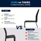 Chaise empilable Flash Furniture série HERCULES, capacité 300 kg, avec dossier aéré et piètement luge thermolaqué