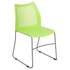 Chaise empilable Flash Furniture série HERCULES, capacité 300 kg, avec dossier aéré et piètement luge thermolaqué