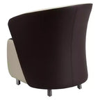 Fauteuil de salon Flash Furniture LeatherSoft avec dossier incurvé en forme de tonneau
