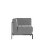 Fauteuil d'angle gauche modulaire contemporain Flash Furniture Série HERCULES Imagination avec siège capitonné et cadre encastré