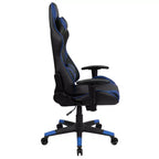 Chaise de jeu ergonomique Emma et Oliver Racing avec dossier entièrement inclinable en cuir synthétique rouge