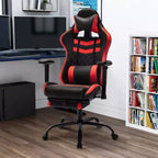 Chaise de jeu 24/7 Shop At Home Finn Racing avec oreiller et repose-jambes réglables