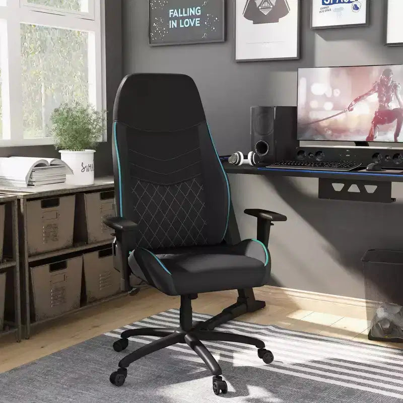 Fauteuil de gaming en similicuir surpiqué Ansar Diamond 24h/24, 7j/7, disponible à domicile