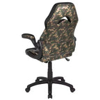 Chaise de jeu à dossier haut BlackArc en similicuir, siège pivotant réglable en hauteur et accoudoirs rembourrés relevables