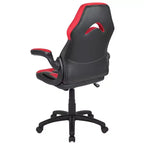 Chaise de jeu à dossier haut BlackArc en similicuir, siège pivotant réglable en hauteur et accoudoirs rembourrés relevables