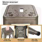 Yaheetech Lot de 4 Tabourets de Bar sans Dossier Empilables en Métal Hauteur Comptoir 61 cm Intérieur/Extérieur
