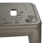 Yaheetech Lot de 4 Tabourets de Bar sans Dossier Empilables en Métal Hauteur Comptoir 61 cm Intérieur/Extérieur
