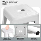 Yaheetech Lot de 4 Tabourets de Bar sans Dossier Empilables en Métal Hauteur Comptoir 61 cm Intérieur/Extérieur