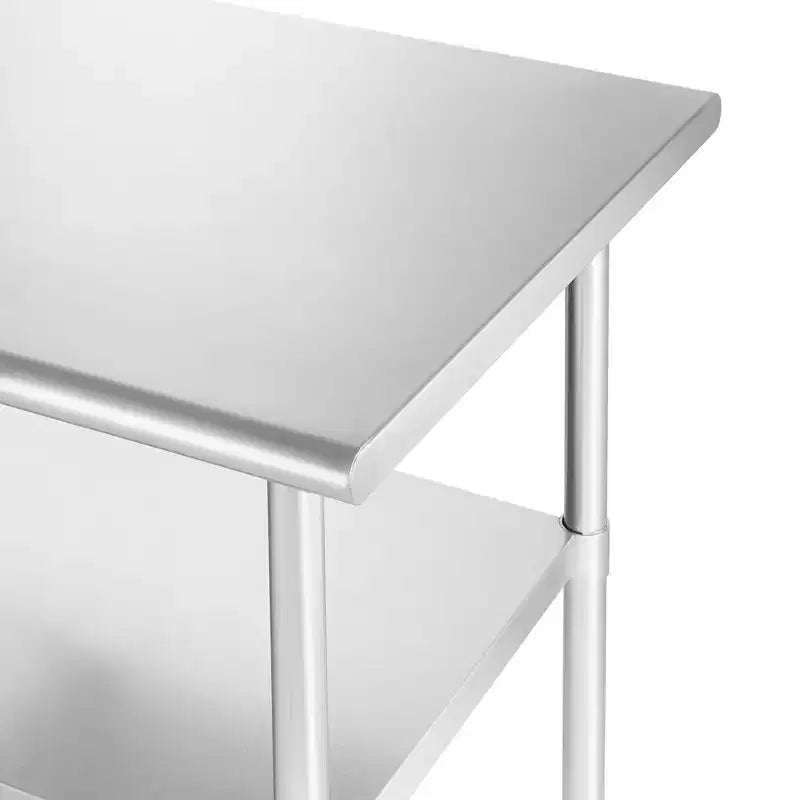Tables en acier inoxydable GRIDMANN avec étagère inférieure, tables de travail et de préparation de cuisine commerciale NSF pour restaurant et maison