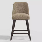 Tabouret de bar 27 Geller avec repose-pieds en lin texturé - Threshold