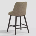 Tabouret de bar 27 Geller avec repose-pieds en lin texturé - Threshold