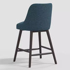 Tabouret de bar 27 Geller avec repose-pieds en lin texturé - Threshold