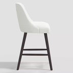 Tabouret de bar 27 Geller avec repose-pieds en lin texturé - Threshold