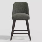 Tabouret de bar 27 Geller avec repose-pieds en lin texturé - Threshold