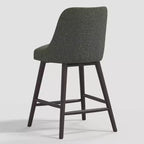 Tabouret de bar 27 Geller avec repose-pieds en lin texturé - Threshold