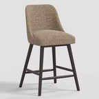 Tabouret de bar 27 Geller avec repose-pieds en lin texturé - Threshold