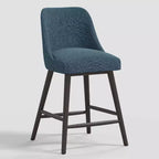 Tabouret de bar 27 Geller avec repose-pieds en lin texturé - Threshold