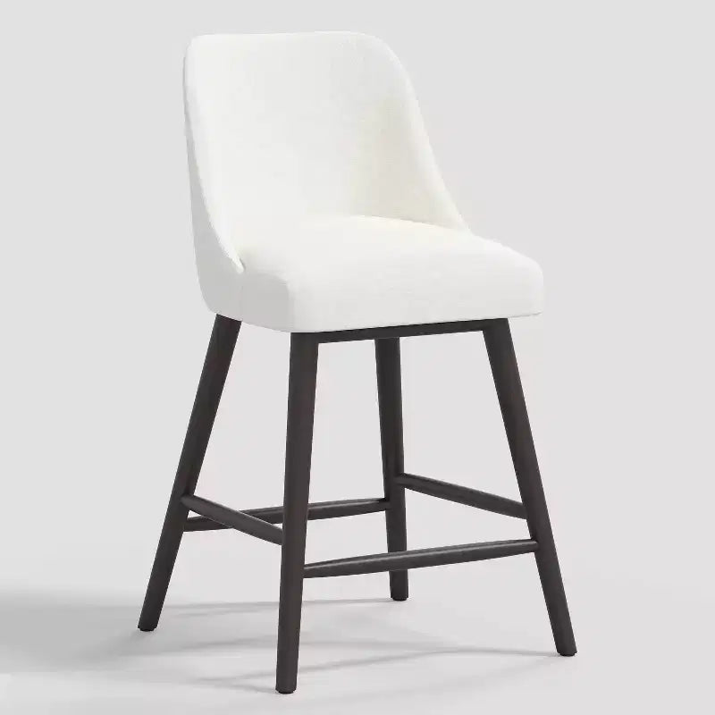 Tabouret de bar 27 Geller avec repose-pieds en lin texturé - Threshold
