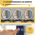 Coiffeuse Costway avec miroir, lumière réglable 3 couleurs, capteur de mouvement et station de charge