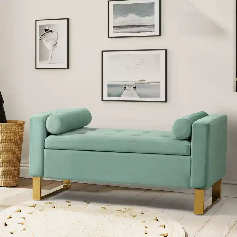 Banc de rangement large Rita 50,4 | ART OF LIVING DESIGNS-SAGE