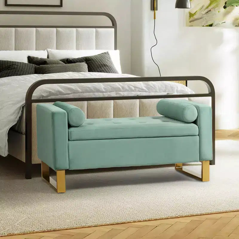 Banc de rangement large Rita 50,4 | ART OF LIVING DESIGNS-SAGE