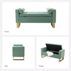 Banc de rangement large Rita 50,4 | ART OF LIVING DESIGNS-SAGE