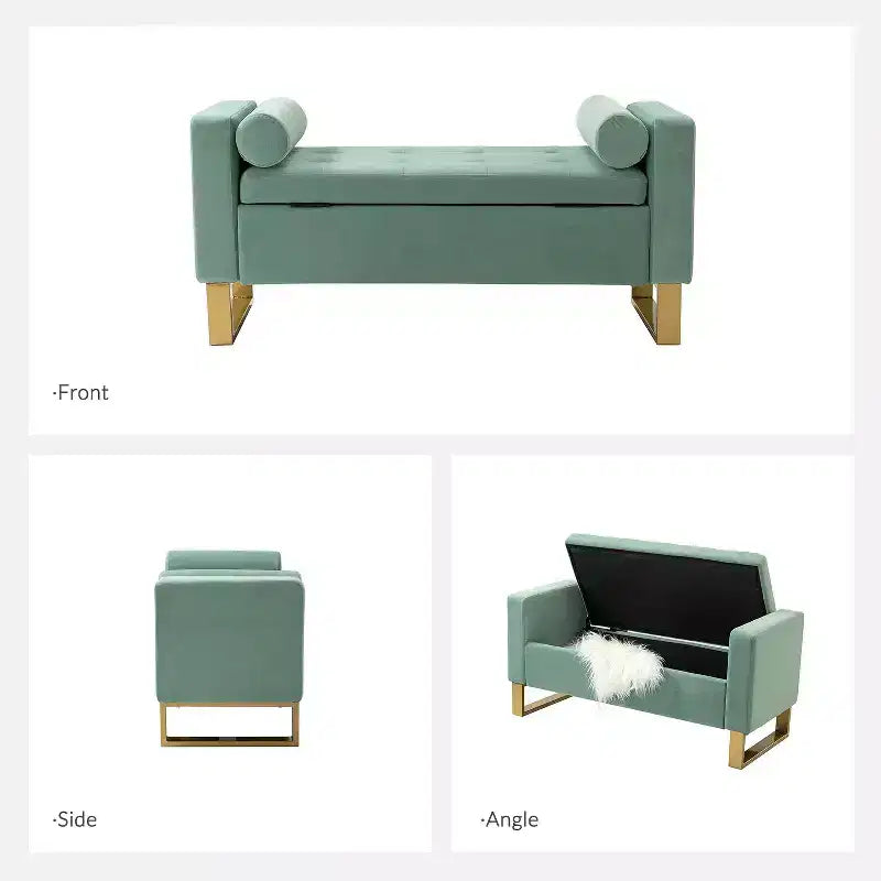 Banc de rangement large Rita 50,4 | ART OF LIVING DESIGNS-SAGE