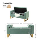 Banc de rangement large Rita 50,4 | ART OF LIVING DESIGNS-SAGE