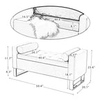 Banc de rangement large Rita 50,4 | ART OF LIVING DESIGNS-SAGE