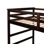Lit superposé en bois, double sur double, avec 4 tiroirs, lit gigogne et escalier-ModernLuxe
